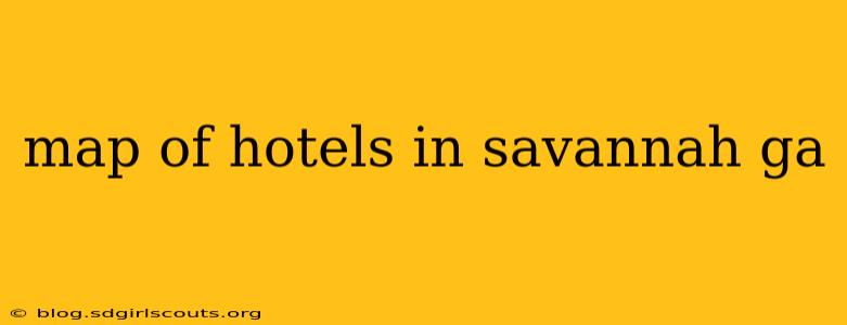 map of hotels in savannah ga