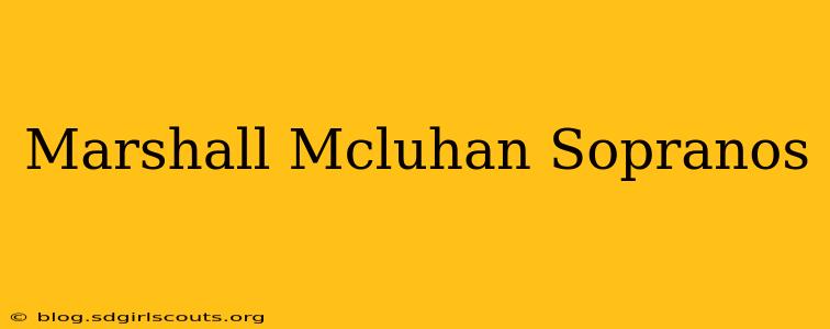 Marshall Mcluhan Sopranos