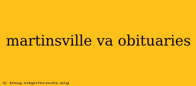 martinsville va obituaries