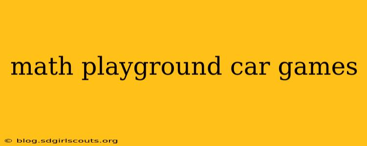 math playground car games