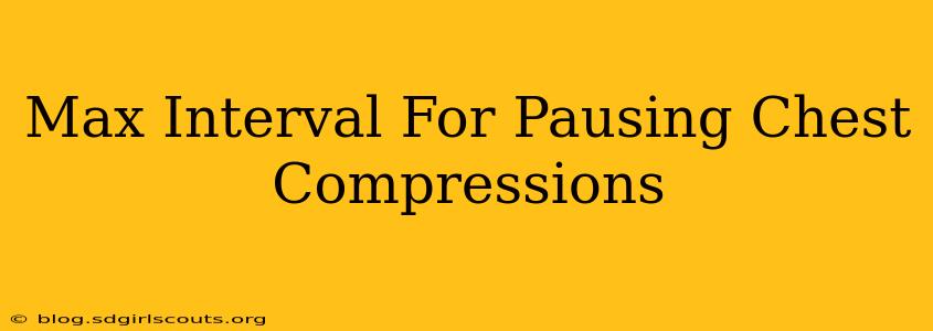 Max Interval For Pausing Chest Compressions