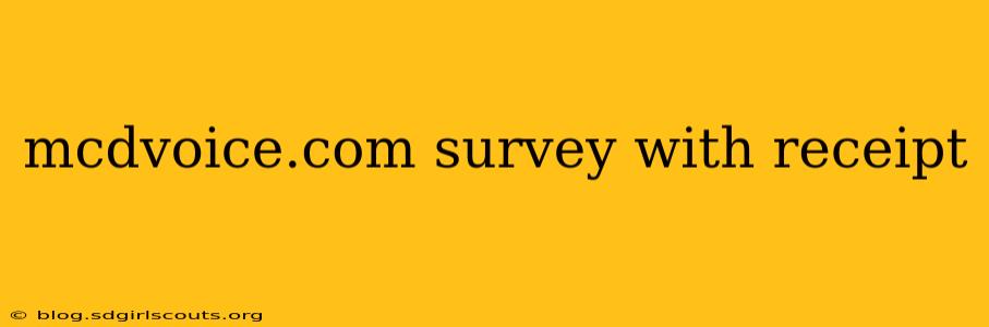 mcdvoice.com survey with receipt