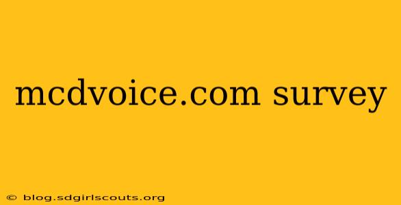 mcdvoice.com survey