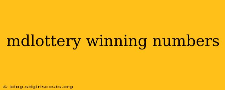 mdlottery winning numbers