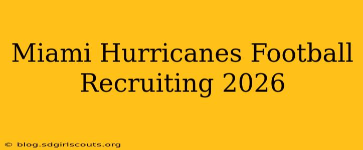 Miami Hurricanes Football Recruiting 2026