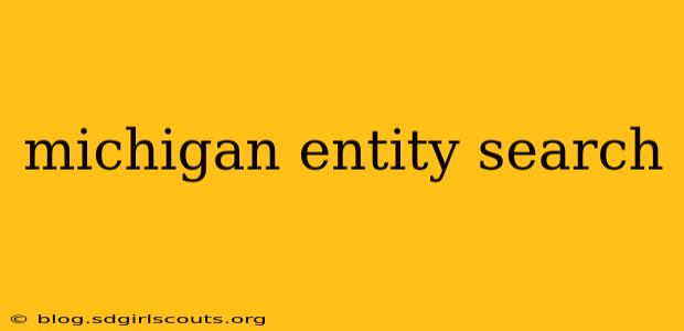 michigan entity search