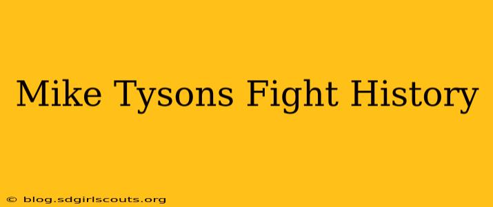 Mike Tysons Fight History