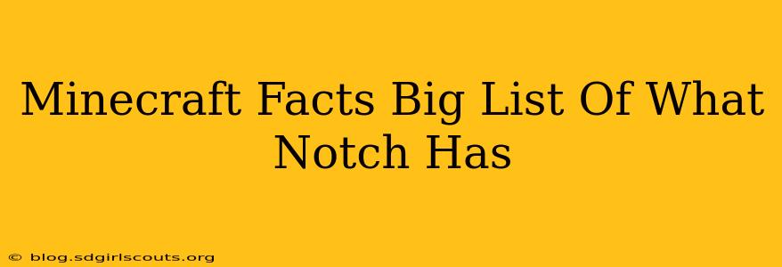 Minecraft Facts Big List Of What Notch Has