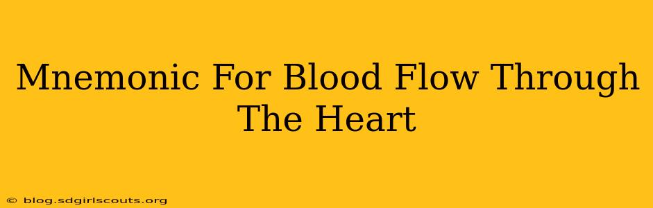Mnemonic For Blood Flow Through The Heart
