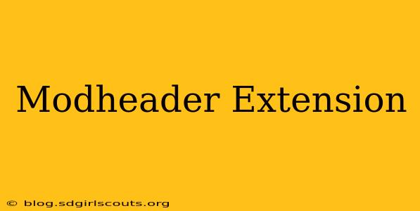 Modheader Extension
