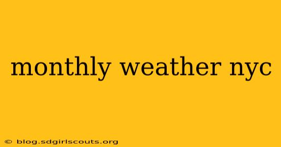 monthly weather nyc