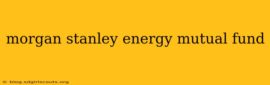 morgan stanley energy mutual fund