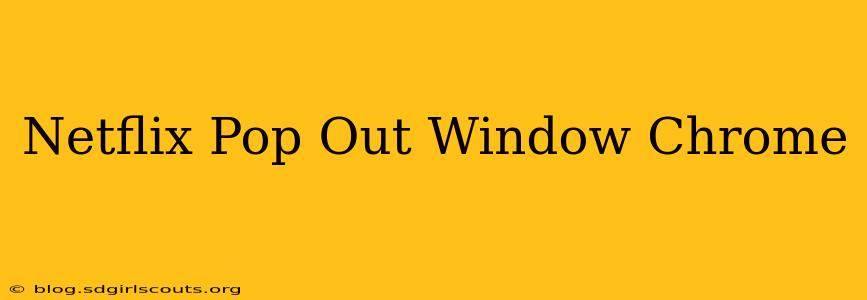 Netflix Pop Out Window Chrome