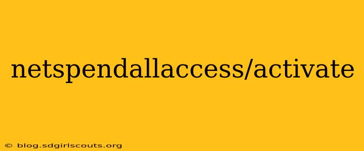 netspendallaccess/activate
