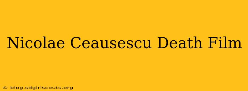 Nicolae Ceausescu Death Film