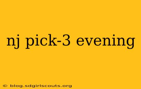 nj pick-3 evening