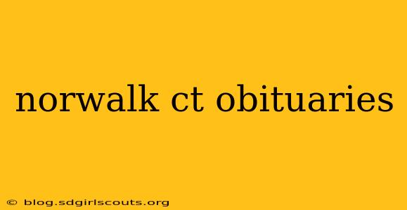 norwalk ct obituaries