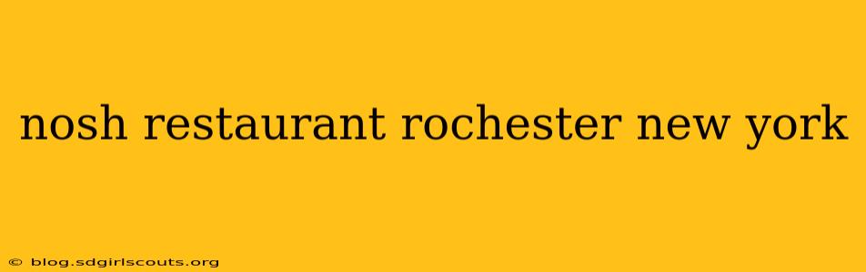 nosh restaurant rochester new york