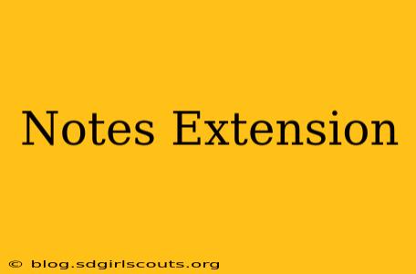 Notes Extension