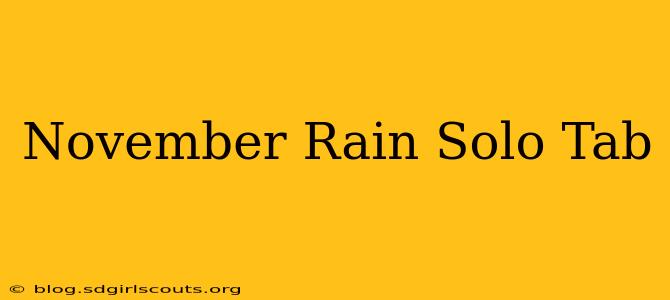 November Rain Solo Tab