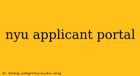 nyu applicant portal