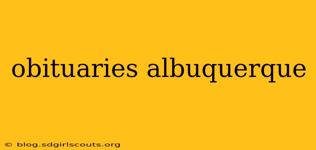 obituaries albuquerque