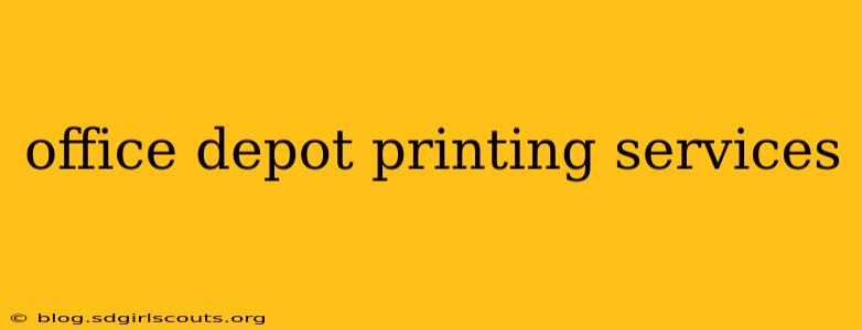 office depot printing services