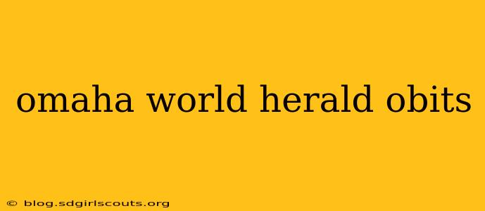omaha world herald obits