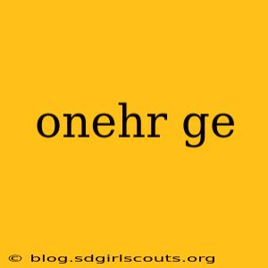 onehr ge