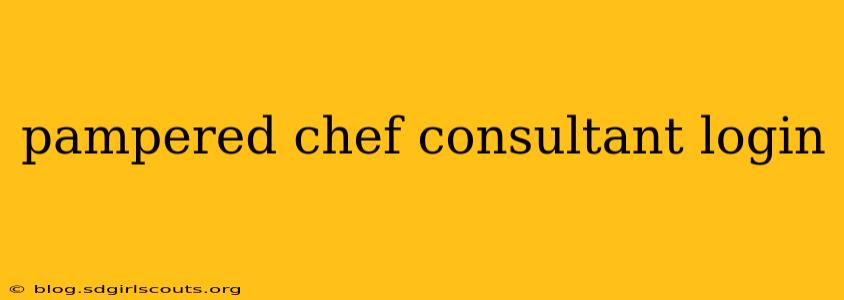 pampered chef consultant login