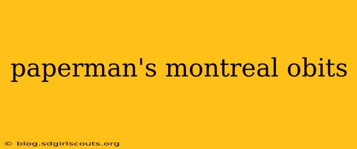 paperman's montreal obits