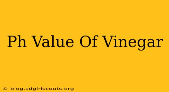 Ph Value Of Vinegar