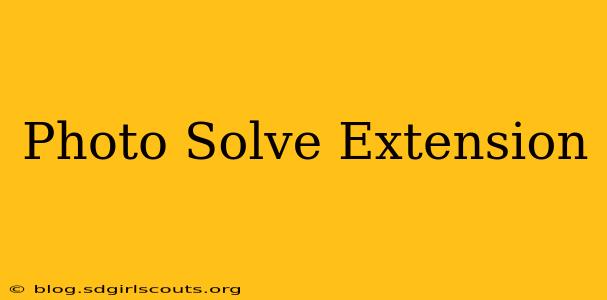 Photo Solve Extension