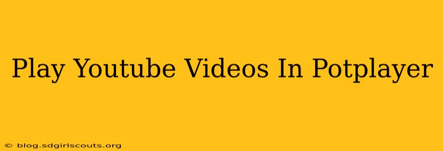 Play Youtube Videos In Potplayer