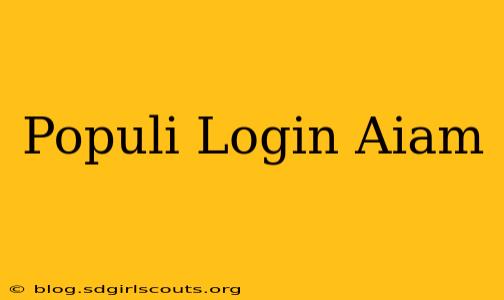 Populi Login Aiam