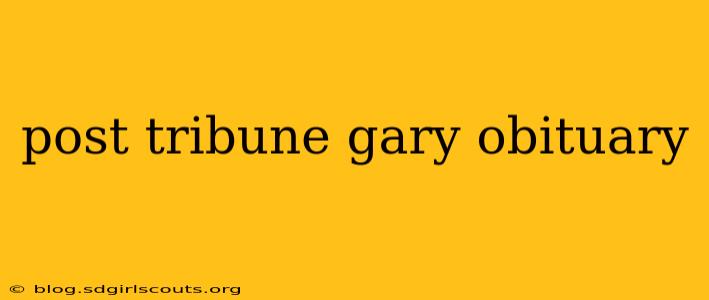 post tribune gary obituary
