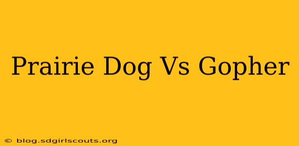 Prairie Dog Vs Gopher