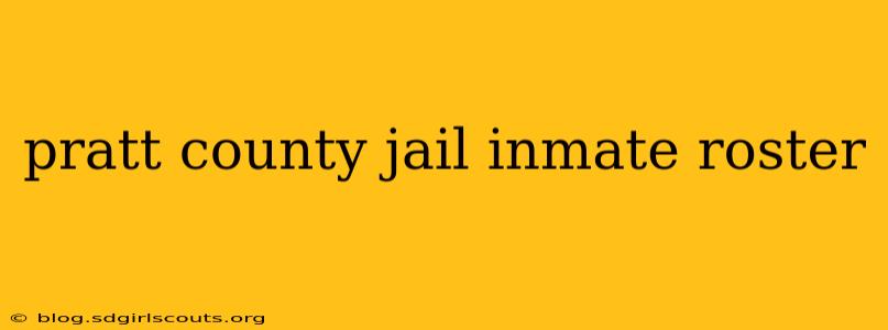 pratt county jail inmate roster