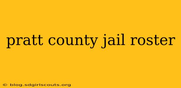 pratt county jail roster