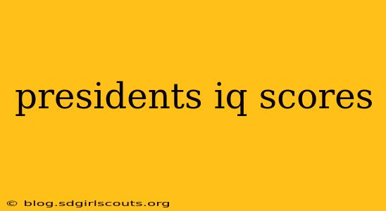 presidents iq scores