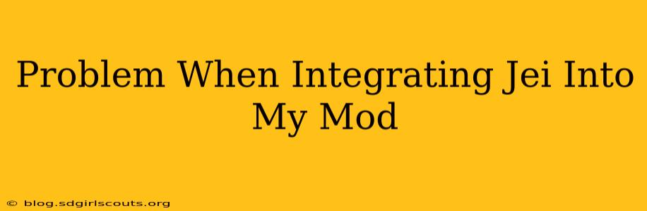 Problem When Integrating Jei Into My Mod