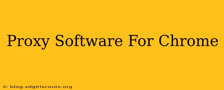 Proxy Software For Chrome