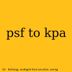 psf to kpa