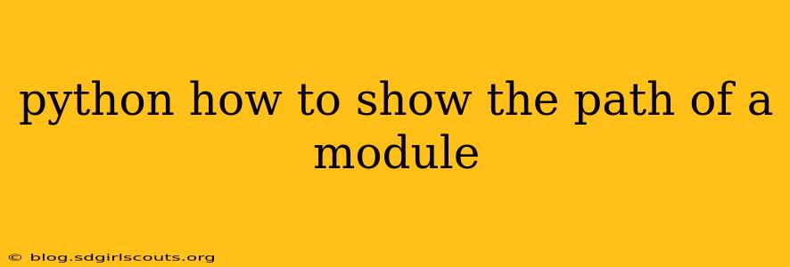 python how to show the path of a module