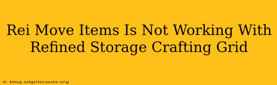 Rei Move Items Is Not Working With Refined Storage Crafting Grid