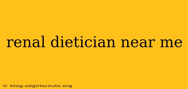 renal dietician near me
