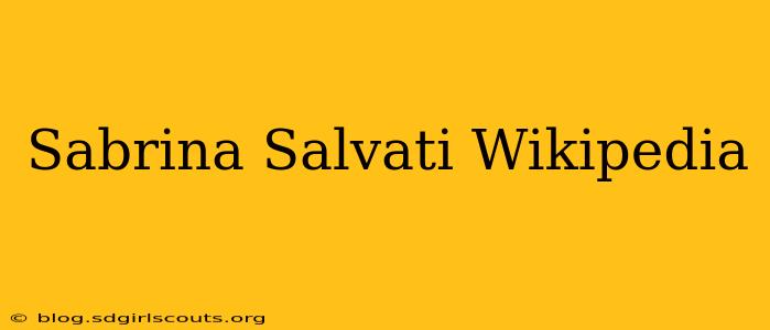 Sabrina Salvati Wikipedia