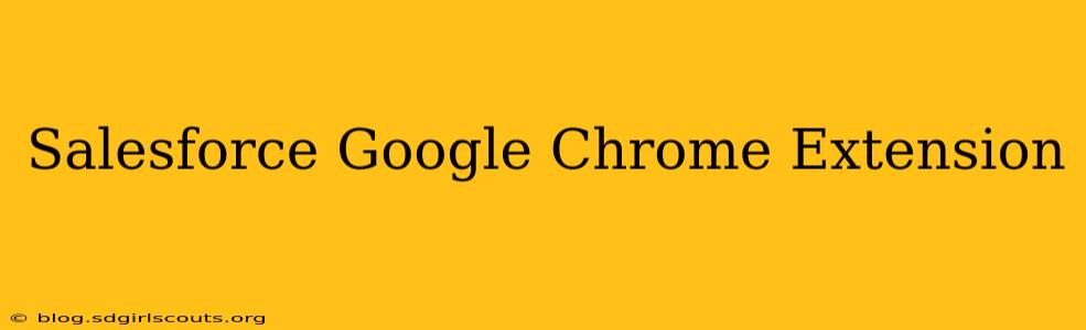Salesforce Google Chrome Extension