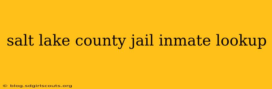 salt lake county jail inmate lookup