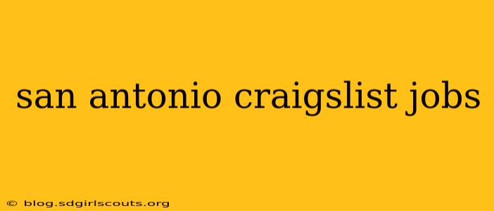 san antonio craigslist jobs